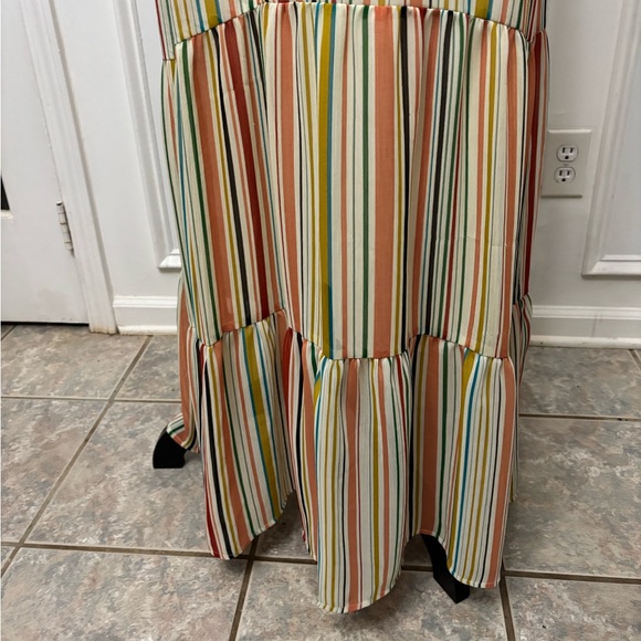 Colorful Striped Summer Long Maxi Dress - Picture 3 of 8
